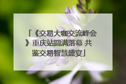 《交易大咖交流峰会》重庆站圆满落幕 共鉴交易智慧盛宴
