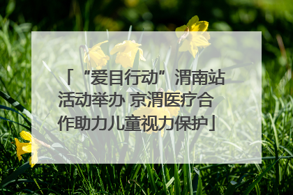 “爱目行动”渭南站活动举办 京渭医疗合作助力儿童视力保护