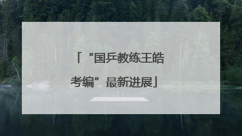 “国乒教练王皓考编”最新进展