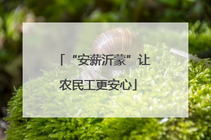 “安薪沂蒙”让农民工更安心
