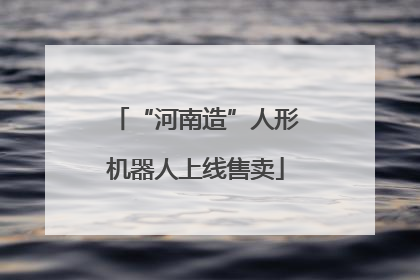 “河南造”人形机器人上线售卖