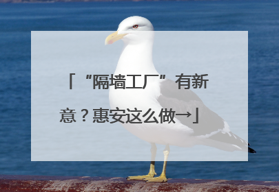 “隔墙工厂”有新意？惠安这么做→