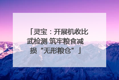 灵宝：开展机收比武检测 筑牢粮食减损“无形粮仓”
