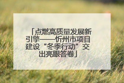 点燃高质量发展新引擎——忻州市项目建设“冬季行动”交出亮眼答卷