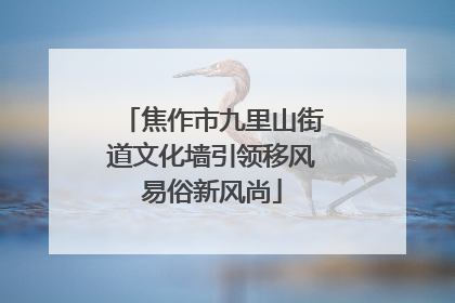 焦作市九里山街道文化墙引领移风易俗新风尚