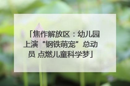 焦作解放区：幼儿园上演“钢铁萌宠”总动员 点燃儿童科学梦