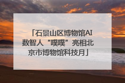 石景山区博物馆AI数智人“噗噗”亮相北京市博物馆科技月