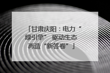 甘肃庆阳：电力“绿引擎” 驱动生态再造“新答卷”
