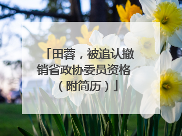 田蓉，被追认撤销省政协委员资格（附简历）