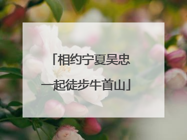 相约宁夏吴忠 一起徒步牛首山