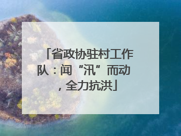 省政协驻村工作队：闻“汛”而动，全力抗洪