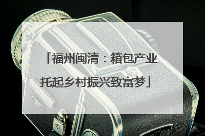 福州闽清：箱包产业托起乡村振兴致富梦