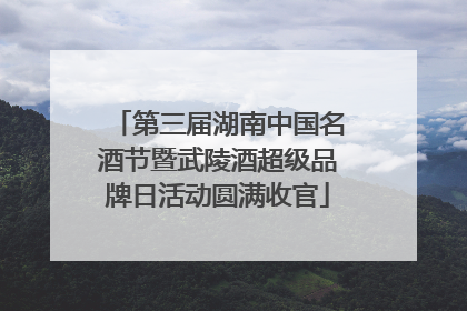 第三届湖南中国名酒节暨武陵酒超级品牌日活动圆满收官