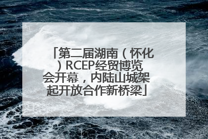 第二届湖南（怀化）RCEP经贸博览会开幕，内陆山城架起开放合作新桥梁
