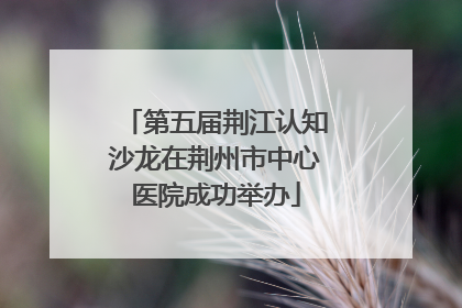 第五届荆江认知沙龙在荆州市中心医院成功举办