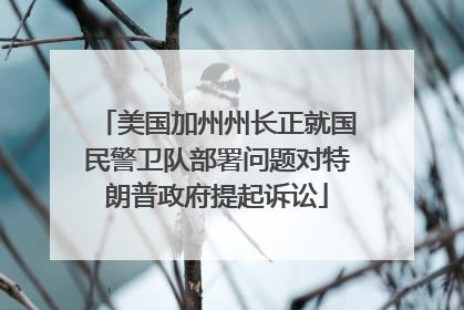 美国加州州长正就国民警卫队部署问题对特朗普政府提起诉讼