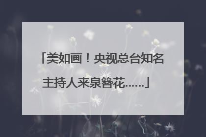 美如画！央视总台知名主持人来泉簪花……
