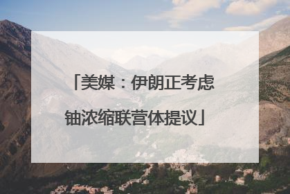 美媒：伊朗正考虑铀浓缩联营体提议