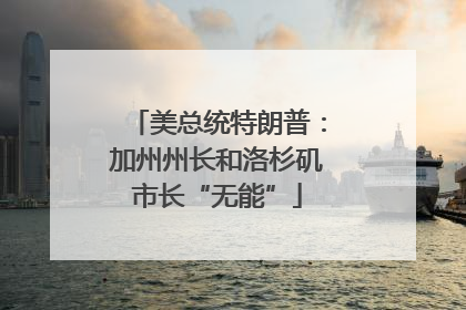 美总统特朗普：加州州长和洛杉矶市长“无能”