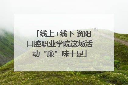 线上+线下 资阳口腔职业学院这场活动“廉”味十足