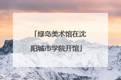 绿岛美术馆在沈阳城市学院开馆