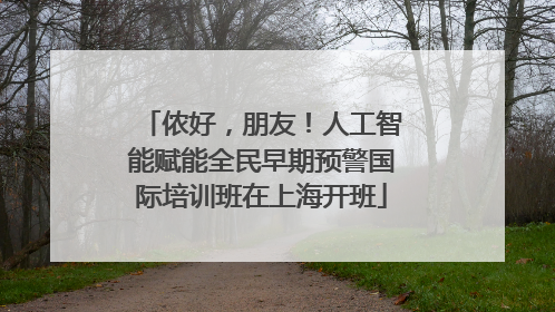侬好，朋友！人工智能赋能全民早期预警国际培训班在上海开班