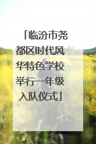 临汾市尧都区时代风华特色学校举行一年级入队仪式