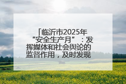 临沂市2025年“安全生产月”：发挥媒体和社会舆论的监督作用，及时发现并消除安全隐患