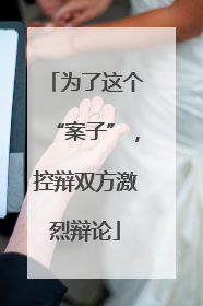 为了这个“案子”，控辩双方激烈辩论