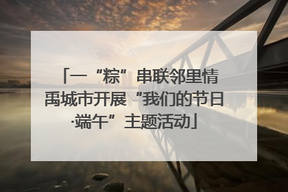 一“粽”串联邻里情 禹城市开展“我们的节日·端午”主题活动