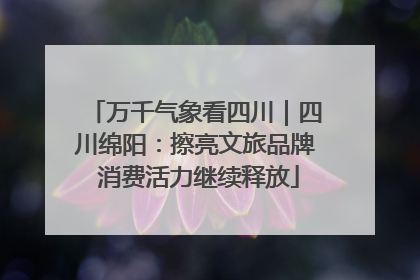 万千气象看四川｜四川绵阳：擦亮文旅品牌 消费活力继续释放