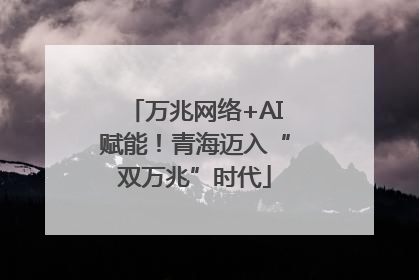 万兆网络+AI赋能！青海迈入“双万兆”时代