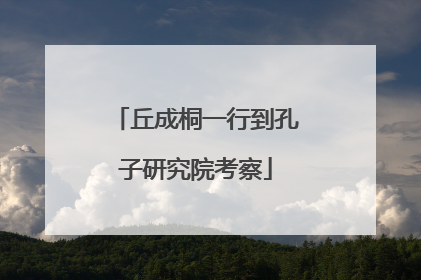 丘成桐一行到孔子研究院考察
