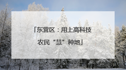 东营区：用上高科技 农民“慧”种地