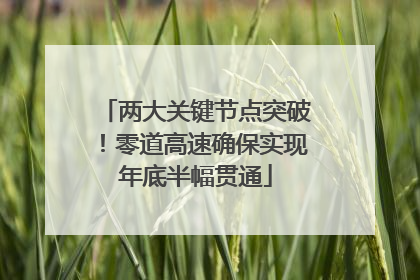 两大关键节点突破！零道高速确保实现年底半幅贯通