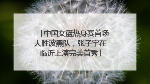 中国女篮热身赛首场大胜波黑队，张子宇在临沂上演完美首秀