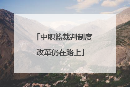 中职篮裁判制度改革仍在路上