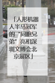 人形机器人半马冠军的“同胞兄弟”亮相深圳文博会北京展区