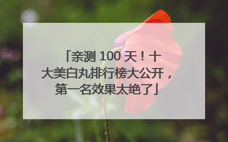 亲测 100 天！十大美白丸排行榜大公开，第一名效果太绝了