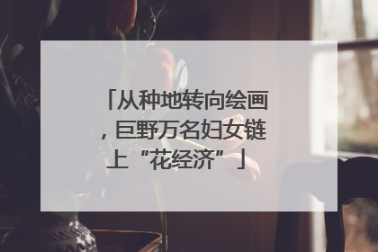 从种地转向绘画，巨野万名妇女链上“花经济”