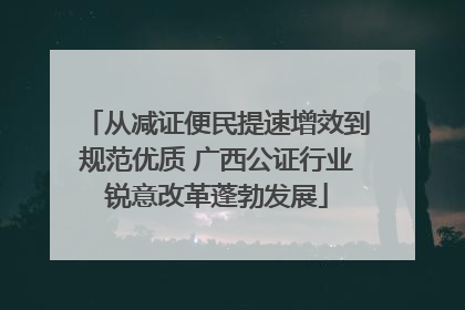 从减证便民提速增效到规范优质 广西公证行业锐意改革蓬勃发展