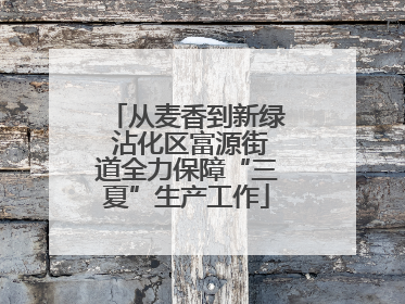 从麦香到新绿 沾化区富源街道全力保障“三夏”生产工作
