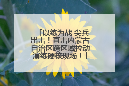 以练为战 尖兵出击！直击内蒙古自治区跨区域拉动演练硬核现场！