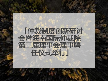 仲裁制度创新研讨会暨海南国际仲裁院第二届理事会理事聘任仪式举行