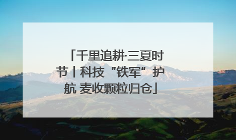 千里追耕·三夏时节丨科技“铁军”护航 麦收颗粒归仓
