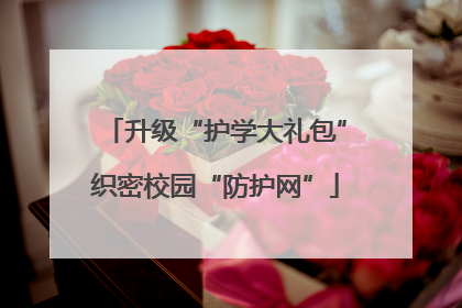 升级“护学大礼包”织密校园“防护网”