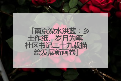 南京溧水洪蓝：乡土作纸、岁月为笔 社区书记二十九载描绘发展新画卷