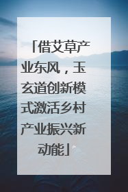 借艾草产业东风，玉玄道创新模式激活乡村产业振兴新动能