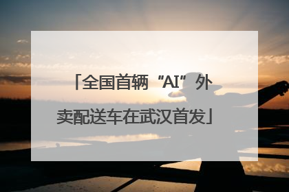全国首辆“AI”外卖配送车在武汉首发