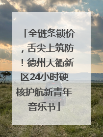 全链条锁价，舌尖上筑防！德州天衢新区24小时硬核护航新青年音乐节